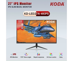 LCD 27' KODA KD-LED27A-4KIPS (IPS - VGA, HDMI, 1920x1080, 75Hz, 3 cạnh viền mỏng, Kèm cáp HDMI, Treo tường, Chuyên đồ họa)(THAY THẾ CHO HIKVISION DS-D5027FN01 ) (Liên hệ nhân viên kinh doanh để được giá tốt hơn)
