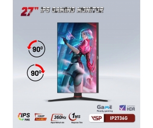 LCD 27' VSP IP2736G Gaming Chính Hãng (IPS,HDMI, DP 1920 x 1080, 360Hz, Xoay 180 độ)