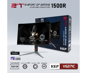 LCD 27”  VSP VG271C Black Chính hãng (VA - DP, HDMI, 1920x1080, 165Hz, Cong)