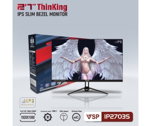 LCD 27'' VSP IP2703S Black/White Chính hãng (IPS - VGA, HDMI, 1920x1080, 165Hz, Kèm cáp HDMI) + Tặng Heaphone GH-X1