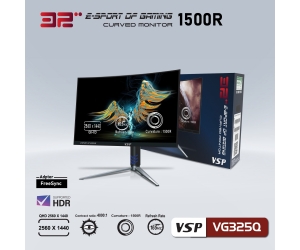 LCD 31.5'' VSP VG325Q 2K Chính hãng (VA - DP, HDMI, 2560x1440, 165Hz, Kèm cáp HDMI, Cong) + Tặng Headphone GH-X1