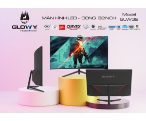 LCD 32' GLOWAY GLW32 Màn hình cong Chính hãng (IPS - VGA, DP, 1920x1080, 165Hz, 3 cạnh viền mỏng, Kèm cáp DP, Treo tường, Chuyên đồ họa)