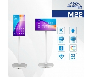 LCD Cảm ứng di dộng 21.5'' HIMEDIA-M22 Chính hãng FV (IPS, 60hz, Ram 4G, Rom 128G, Android 12.0, Webcam 5Mpx, Pin 8000mAh, Chân đứng 103cm)
