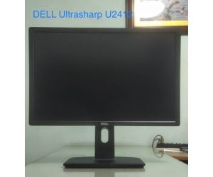 LCD RN 24' DELL U2412M Ultrasharp Wide Cũ NoBox (IPS - VGA, DVI 24+1, DP, 1920x1200, 60Hz, Treo tường, Kèm chân, Ko kèm phụ kiện, Chuyên đồ họa)