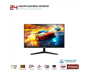 LCD VSP 24'' V2408S Chính hãng Black FV (IPS- VGA, HDMI, 1920x1080, 120Hz, 3 cạnh viền mỏng, Kèm cáp HDMI, Treo tường, BH36T) + (TẶNG MOUSE Q1)