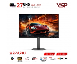 LCD VSP 27'' G2732UE Chính hãng Đen FV (BOE ADS/IPS 4K , HDMI, 3840x2160, 320Hz, 1 ms, FreeSync, BH36T) + Tặng ARM H100