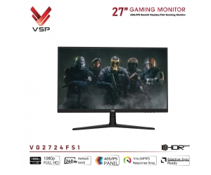 LCD VSP 27'' VG2724FS1 Gaming Chính hãng Black FV (IPS- VGA, HDMI, 1920x1080, 240Hz, 3 cạnh viền mỏng, Kèm cáp HDMI, Treo tường, BH36T) + ( Tặng Combo FD IK7300)