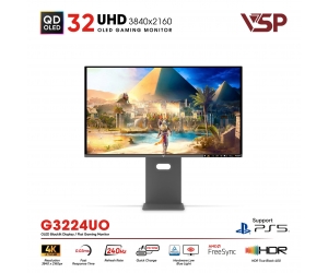 LCD VSP 32'' G3224UO Chính hãng Đen FV (QD-OLED 4K , HDMI, TYPE-C 90W, 3840x2160, 240Hz, 0.03ms, DCI-P3 108%, G-Sync, BH24T) + Tặng ARM G60 LED ARGB