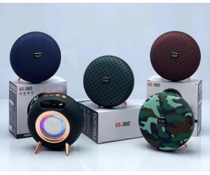Loa Bluetooth BS-36D Black (5W, USB, Có khe thẻ nhớ, Có Led)