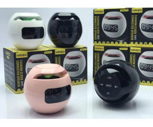 Loa Bluetooth Kimiso KMS-K12 Black (3W, Có khe thẻ nhớ, FM, Có led, Báo thức)