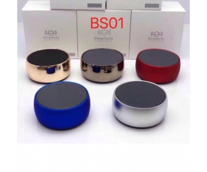 Loa Bluetooth Mini Simplicity BS-01 Sliver (3W, AUX, Có khe thẻ nhớ)
