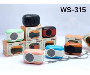 Loa Bluetooth Mini WSTER WS-315 Green (5W, USB, Có khe thẻ nhớ, FM)