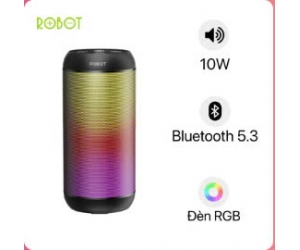 Loa Bluetooth ROBOT RB510 Black Chính hãng (10W, USB-AUX, Có khe thẻ nhớ) 