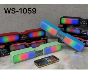 Loa Bluetooth WSTER WS-1059 Black (2x5W, USB, AUX, Có khe thẻ nhớ, FM, Có led)