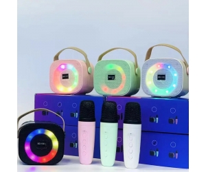 Loa Karaoke Bluetooth BD-108 Green (7W, USB, Có khe thẻ nhớ, kèm 1 micro)