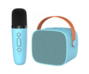 Loa Karaoke Bluetooth K1 Blue (13W, AUX, Có khe thẻ nhớ, kèm mic)