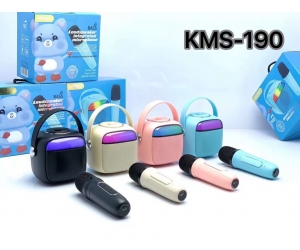 Loa Karaoke Bluetooth Kimiso KMS-190 Black (5W, USB, AUX, kèm 1 micro) 