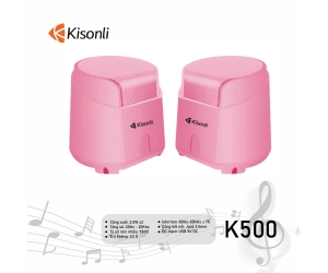 Loa 2.0 Kisonli K500 Pink LED