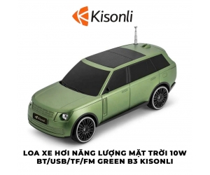  Loa xe hơi năng lượng mặt trời 10W Kisonli B3 Green (BT/USB/TF/FM)