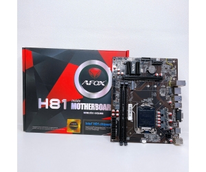 Mainboard SK 1150 AFOX H81-MA5-V4 Chính hãng (VGA, HDMI, M.2 Sata/ NVMe, LAN 1000Mbps, 2 khe RAM DDR3, mATX)