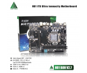Mainboard SK 1150 VSPTECH H81 B8H-V2.7 Chính hãng FV (VGA, HDMI, LAN 1000Mbps, 2 khe RAM DDR3, M.2 NVMe, mATX) 