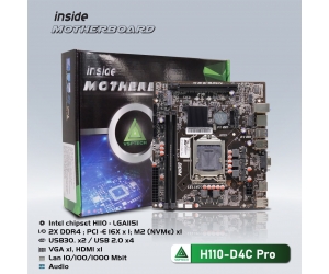 Mainboard SK 1151v1 VSP H110-D4C Pro Chính hãng (VGA, HDMI, LAN 1000Mbps, 2 khe RAM DDR4, mATX)