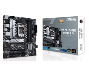 Mainboard SK 1700 ASUS PRIME B660M-A D4-CSM Chính hãng (2xHDMI, DP, 2xM.2 PCIe/NVMe, LAN 1000Mbps, 4 khe RAM DDR4)