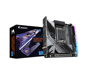 Mainboard SK 1700 GIGABYTE B760I AORUS PRO DDR4 Chính hãng (HDMI, DP, 2xM.2 PCIe/NVMe, LAN 2500Mbps, 2 khe RAM DDR4, Wifi6 3 băng tần, Bluetooth v5.3)