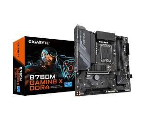 Mainboard SK 1700 v1-2 GIGABYTE B760M GAMING X DDR4 Chính hãng (HDMI, DP, 2xM.2 PCIe/NVMe, LAN 2500Mbps, 4 khe RAM DDR4, mATX)
