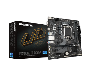Mainboard SK 1700 v1-2 GIGABYTE B760M H DDR4 Chính hãng (VGA, HDMI, 2xM.2 PCIe/NVMe, LAN 1000Mbps, 2 khe RAM DDR4, mATX)