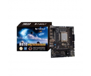 Mainboard SK 1700 v1 T-WOLF H610 Chính hãng  FV (2xHDMI, DP, 2xM.2 PCIe/NVMe, LAN 1000Mpbs, 2 khe RAM DDR4, mATX) THAY THẾ CHO VSP H610M-VD-V1.11, ARKTEK H610MB