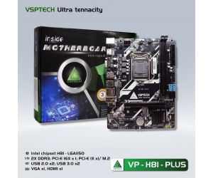 Mainboard SK 1150 VSPTECH VP-H81-PLUS Chính hãng (VGA, HDMI, M.2 PCIe/NVMe, LAN 1000Mbps, 2 khe RAM DDR3)