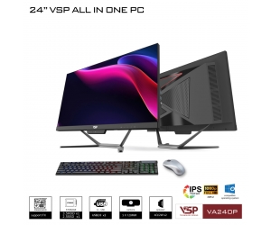 Máy tính để bàn All In One VSP VA240P Black FV (Sản phẩm AIO này chưa bao gồm CPU - Ram - SSD)