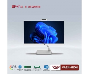 Máy tính để bàn All In One VSP VA241-610H White (Sản phẩm AIO này chưa bao gồm CPU - Ram - SSD, Tặng Combo VISION G8)(Liên hệ nhân viên kinh doanh để được giá tốt hơn)