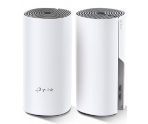 Mesh Wifi TP-Link DECO E4 V2 2 Pack AC1200 Chính hãng (2 băng tần, 2 cổng 100Mbps, 2 anten ngầm, 300m²)