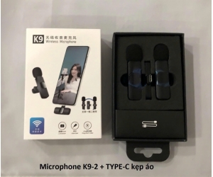 Mic thu âm K9-2 FV (Jack Type-C, 2 mic)
