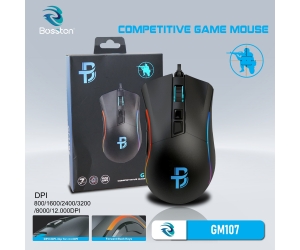 Mouse Bosston GM107 Gaming Black (12.000DPI)