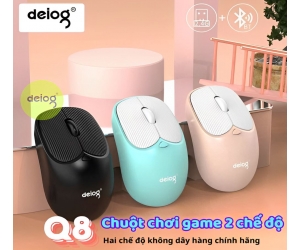  Mouse ko dây bluetooth Deiog Q8 tích hợp USB 2.4GHZ silent Chính Hãng (ĐTKCC) 