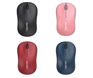 Mouse ko dây DAREU LM106G Red Chính hãng (Có pin, 1xAA, Công tắc)