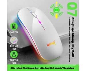 Mouse ko dây Deiog Q7 Silver Bluetooth Chính hãng