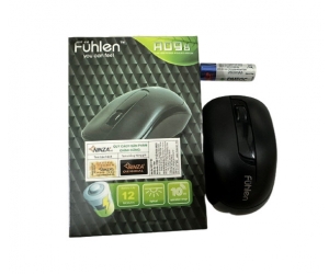 Mouse ko dây FUHLEN A09B Black Công ty (Có pin, 1xAA, Công tắc) (ĐTKT)