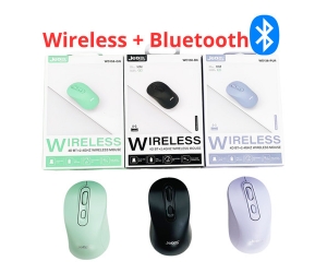  Mouse ko dây JEDEL WD138 Purple Wireless + Bluetooth (1XAA, 1600DPI)