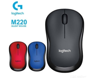Mouse ko dây LOGITECH M220 RED Silent (1xAA, Công tắc, Nhấp ko ồn) 