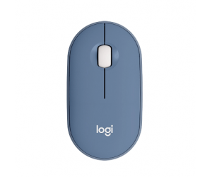 Mouse ko dây LOGITECH PEBBLE M350 Blue Wireless + Bluetooth (1xAA, Công tắc)