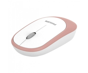 Mouse ko dây PHILIPS M314 White Pink (1xAA, Công tắc)