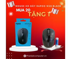 Mouse ko dây RAPOO M10 Plus Chính hãng (1xAA, có pin, công tắc)