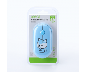 Mouse ko dây ROBOT M230 Blue Fox Chính hãng (Slient, Có pin, 1xAA, 1600DPI)