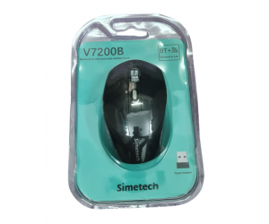 Mouse ko dây SIMETECH V7200B Black Wireless + Bluetooth