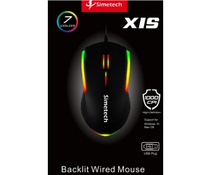 Mouse SIMETECH X1S LED USB (Click Huano)