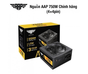 Nguồn AAP 750W Chính hãng (4+4pin, Dây ngắn, Kèm dây nguồn)